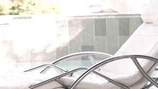 Naughty Pool-Side Blonde Babe Gets Her Ass Plowed By A Huge Dick