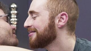 Hot MILF Gives Blowjob & Facesitting on Husband's Lap in Lingerie