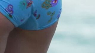 Seduction at Sunset - Bikini-Clad Beauty Teasing Her Body on Beach" #beach,#babes,#seducing,#sultriness,#tease,#blueey