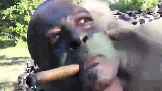 Outdoors Hottie Blowjobs & Doggy-Style Fucking - New Recruit Gets Fucked Hard
