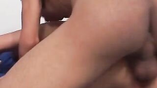 Butt Buddies - Anal Threesome with Hunks in Hot Spa
