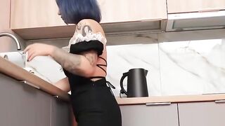 Naughty Maid's First Day On The Job! Big Dick Boss Fucks Her From Behind