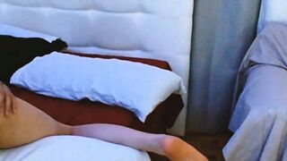 Amature Girl Next Door Sucks Her Boyfriend's Dick In Bed And Gets A Facial