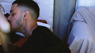 Amature Girl Next Door Sucks Her Boyfriend's Dick In Bed And Gets A Facial