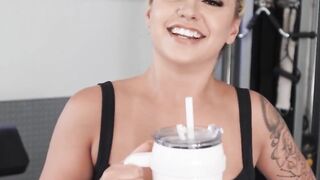Intensely Fucked Blondie - Busty Babes Gym Workout With Hardcore Sex