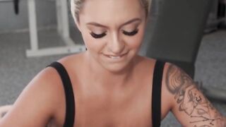 Intensely Fucked Blondie - Busty Babes Gym Workout With Hardcore Sex