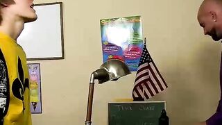 Big Dick Teacher's Pet Gets Anal Lesson in Classroom