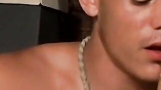 Hunk's Smokin' Hot Blowjob & Facial - Neckless Guy Fucks His Buddy Raw