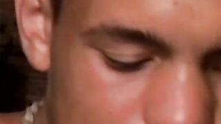 Hunk's Smokin' Hot Blowjob & Facial - Neckless Guy Fucks His Buddy Raw