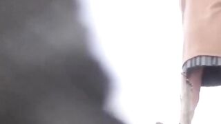 Four naughty Japanese teenagers caught in public urinating