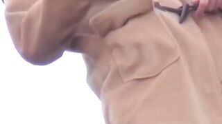Four naughty Japanese teenagers caught in public urinating