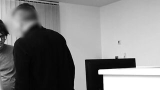 Ebony Cutie Gets Her First Interracial Blowjob Experience