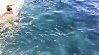 Blonde Twunk's Poolside Masturbation Adventure