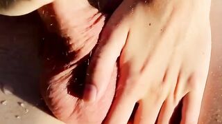 Blonde Twunk's Poolside Masturbation Adventure