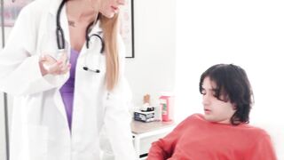 MILF Doctor Gives Patient A Surprise Blow Job In Exam Room