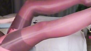 Sexy Blondie's Four Layers Of Nylons Unveiled In A Sensual Dance