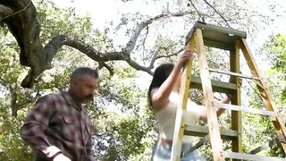 Asian Wife's Assistant Gets A Hard Anal Lesson From Her Husband
