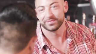 Muscular Bartenders Raw Anal Threesome