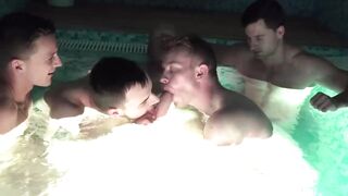Threesome Blowjob Action - Young Guys Fucked by an Experienced Top