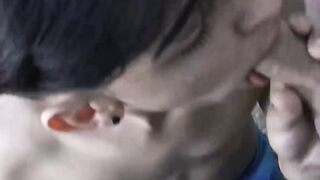 Throat-Fucking Teen Faces - Threeway Blowjob Party