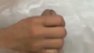 Brazilian Hunk Dildo Fucks His Ass While Bathing