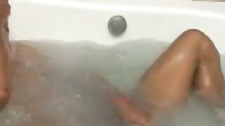 Brazilian Hunk Dildo Fucks His Ass While Bathing