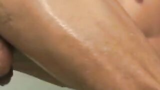 Brazilian Hunk Dildo Fucks His Ass While Bathing