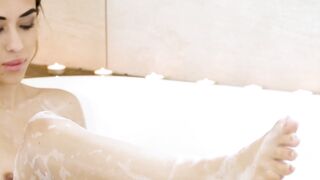 Tasha Reign's Sensual Bath Time Masturbation - Candlelit Bathtube Orgasm