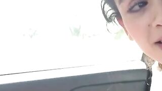 Car Sex Sirens - Hot Brunette Babe Gets Creamped In Car While Driving