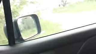 Car Sex Sirens - Hot Brunette Babe Gets Creamped In Car While Driving