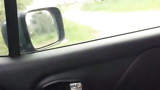Car Sex Sirens - Hot Brunette Babe Gets Creamped In Car While Driving