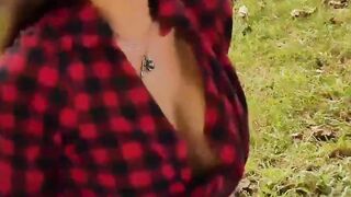 Transgender Babe's Outdoor Masturbation Adventure