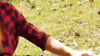 Transgender Babe's Outdoor Masturbation Adventure