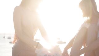 Beach Babe Double Penetration Threesome with Alissah & Luna - PornPros