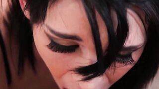 Face-Fuck Frenzy! Gagging Blonde Babe Swallows Huge Load