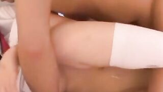 Busty Japanese Babe Gets Fucked Hard In A Wild Threesome