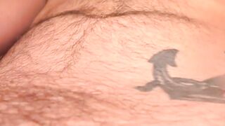 Tatted-Up Daddy" - Older Man Jerks Off & Shoots A Huge Load On His Belly