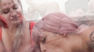 Grandmother's MILF Gifts Her Horny Husband A Fresh Pussy" or "Mature Milf Shares Young Daughter With Older Man", considering that it is about an older woman sharing her granddaughters