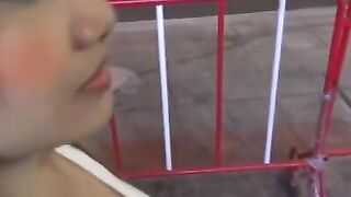 Wild Japanese Red Head Barely Legal Teen Faces Sloppy Blowjob & Hardcore Sex