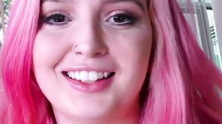 Petite Step-Sister's Passionate Stroke Job - Small Frame Girl Gets Big Load