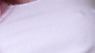 Petite Step-Sister's Passionate Stroke Job - Small Frame Girl Gets Big Load