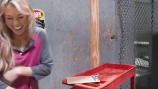 Blondie Bombshell Babes - Big Dick Paint Ball Game Turned Sexual