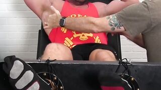 Huge Muscles Stud Enduring Intense BDSM Training Session
