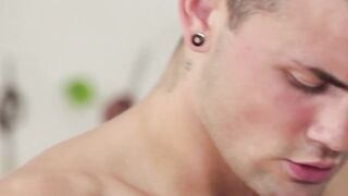 Bi-Sex Romance Threesome - Bisexual Couple Sharing A Guy In Bed