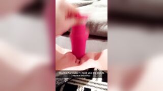 Snapchat Thot Blows, Fucks Toy & Squirts