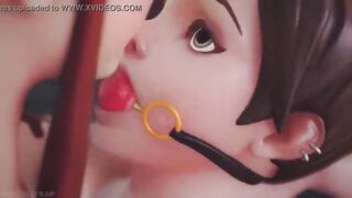 Tracer ORGASM TORTURE - Overwatch RARE Animation