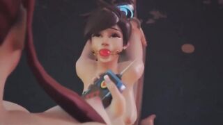 Tracer ORGASM TORTURE - Overwatch RARE Animation