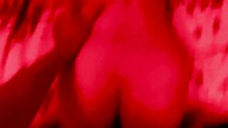 Blonde Roommate Nailed with her Bed Room Led Lights on