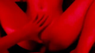 Blonde Roommate Nailed with her Bed Room Led Lights on