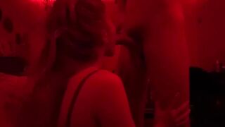 Blonde Roommate Nailed with her Bed Room Led Lights on